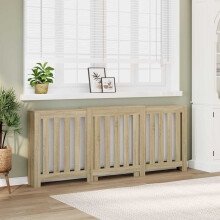 Berkfield Radiator Cover Sonoma Oak 205x21.5x83.5 cm Engineered Wood