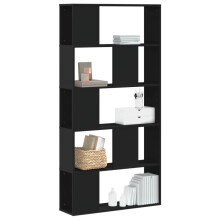 Berkfield Bookcase 5-Tier Black 80.5x23.5x162.5 cm Engineered Wood