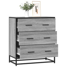 Berkfield Sideboard Grey Sonoma 68x35x76 cm Engineered Wood and Metal