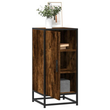 Berkfield Sideboard Smoked Oak 35.5x35x76 cm Engineered Wood and Metal