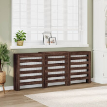 Berkfield Radiator Cover Brown Oak 205x21.5x83.5 cm Engineered Wood