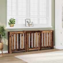 Berkfield Radiator Cover Old Wood 205x21.5x83.5 cm Engineered Wood