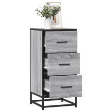 Berkfield Sideboard Grey Sonoma 35.5x35x76 cm Engineered Wood and Metal