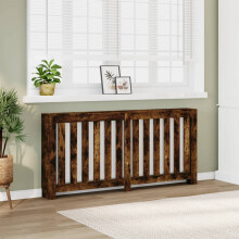 Berkfield Radiator Cover Smoked Oak 175x20x82 cm Engineered Wood