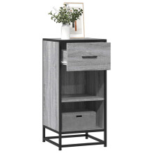 Berkfield Sideboard Grey Sonoma 35.5x35x76 cm Engineered Wood and Metal