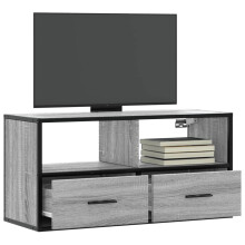 Berkfield TV Cabinet Grey Sonoma 80x31x39.5 cm Engineered Wood and Metal