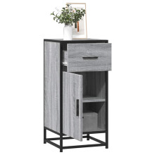 Berkfield Sideboard Grey Sonoma 35.5x35x76 cm Engineered Wood and Metal