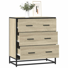 Berkfield Sideboard Sonoma Oak 68x35x76 cm Engineered Wood and Metal