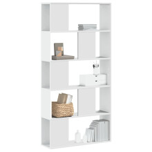 Berkfield Bookcase 5-Tier White 80.5x23.5x162.5 cm Engineered Wood