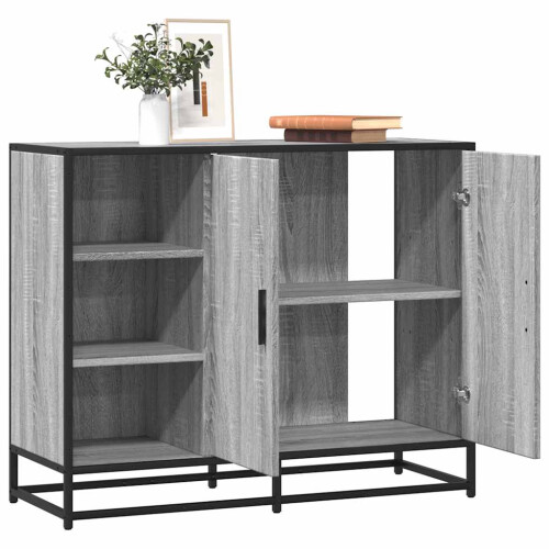 Berkfield Sideboard Grey Sonoma 92x35x76 cm Engineered Wood