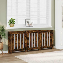 Berkfield Radiator Cover Smoked Oak 205x21.5x83.5 cm Engineered Wood