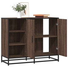 Berkfield Sideboard Brown Oak 92x35x76 cm Engineered Wood