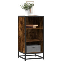 Berkfield Sideboard Smoked Oak 35.5x35x76 cm Engineered Wood and Metal