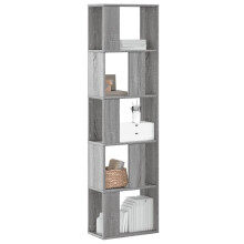 Berkfield Bookcase 5-Tier Grey Sonoma 45x23.5x162.5 cm Engineered Wood