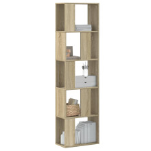 Berkfield Bookcase 5-Tier Sonoma Oak 45x23.5x162.5 cm Engineered Wood
