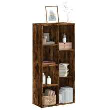 Berkfield Bookcase Smoked Oak 50x25x105 cm Engineered Wood