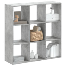Berkfield Bookcase Concrete Grey 102x32x102 cm Engineered Wood