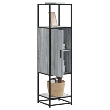 Berkfield Highboard Grey Sonoma 35.5x35x139 cm Engineered Wood and Metal