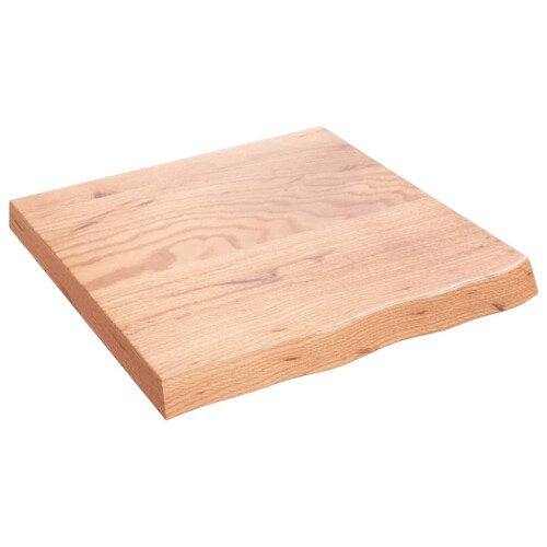 Berkfield Bathroom Countertop Light Brown 60x60x(2-6) cm Treated Solid Wood 1