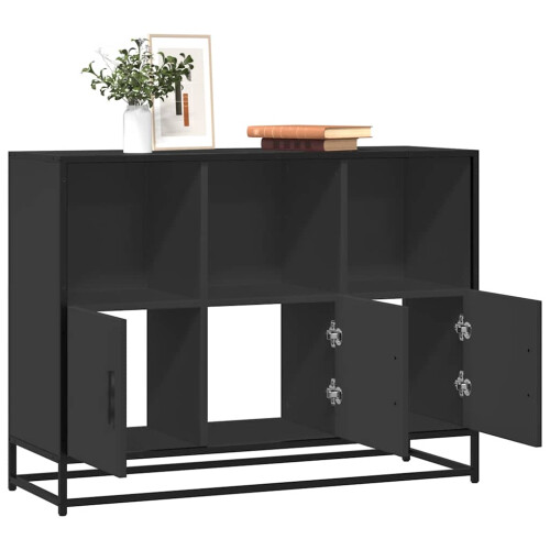 Berkfield Sideboard Black 100x35x76 cm Engineered Wood