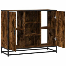 Berkfield Sideboard Smoked Oak 92x35x76 cm Engineered Wood