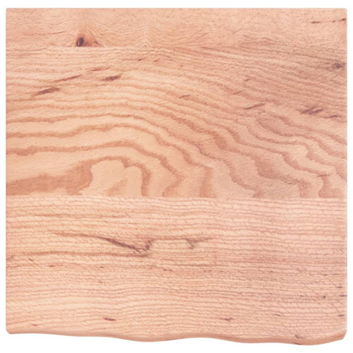 Berkfield Bathroom Countertop Light Brown 60x60x(2-6) cm Treated Solid Wood 2