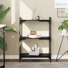 Berkfield Bookcase 3-Tier Black 60x30x86 cm Engineered Wood