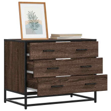 Berkfield Drawer Cabinet Brown Oak 70x41x56 cm Engineered Wood