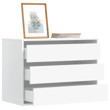 Berkfield Corner Chest of Drawers White 80x41x58 cm Engineered Wood