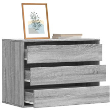 Berkfield Corner Chest of Drawers Grey Sonoma 80x41x58 cm Engineered Wood