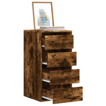 Berkfield Corner Chest of Drawers Smoked Oak 40x41x76 cm Engineered Wood