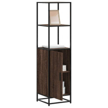 Berkfield Highboard Brown Oak 35.5x35x139 cm Engineered Wood and Metal