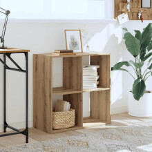 Berkfield Bookcase Artisian Oak 68.5x32x68.5 cm Engineered Wood