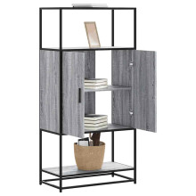 Berkfield Highboard Grey Sonoma 68x35x139 cm Engineered Wood and Metal