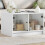 Berkfield Coffee Table with Glass Doors White 68x50x42 cm 1