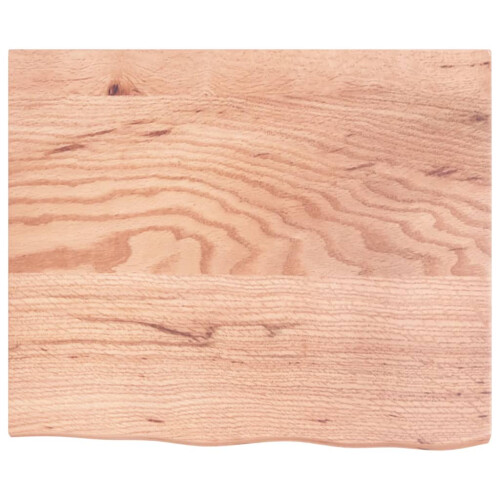 Berkfield Bathroom Countertop Light Brown 60x50x2 cm Treated Solid Wood 2