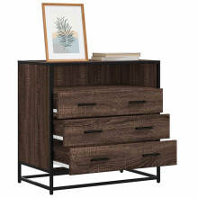 Berkfield Drawer Cabinet Brown Oak 70x41x70 cm Engineered Wood