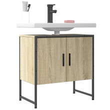 Berkfield Bathroom Sink Cabinet Sonoma Oak 60x33x60 cm Engineered Wood