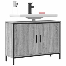 Berkfield Bathroom Sink Cabinet Grey Sonoma 80x30x60 cm Engineered Wood