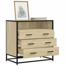 Berkfield Drawer Cabinet Sonoma Oak 70x41x70 cm Engineered Wood