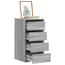 Berkfield Corner Chest of Drawers Grey Sonoma 40x41x76 cm Engineered Wood