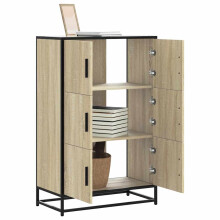 Berkfield Highboard Sonoma Oak 68x35x106.5 cm Engineered Wood and Metal