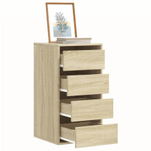 Berkfield Corner Chest of Drawers Sonoma Oak 40x41x76 cm Engineered Wood