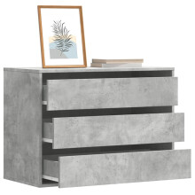 Berkfield Corner Chest of Drawers Concrete Grey 80x41x58 cm Engineered Wood