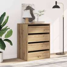 Berkfield Corner Chest of Drawers Artisian Oak 60x41x76 cm Engineered Wood