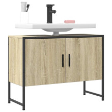 Berkfield Bathroom Sink Cabinet Sonoma Oak 80x33x60 cm Engineered Wood