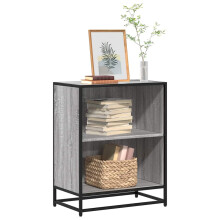 Berkfield Book Cabinet Grey Sonoma 60x35x76 cm Engineered Wood