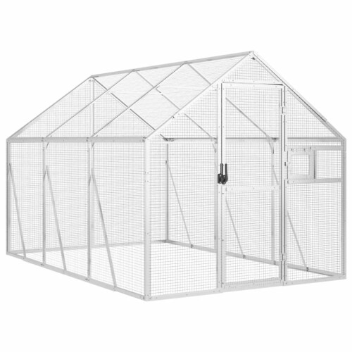 Berkfield Aviary Silver 1.79x3x1.85 m Aluminium 1