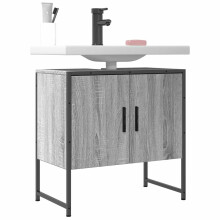 Berkfield Bathroom Sink Cabinet Grey Sonoma 60x33x60 cm Engineered Wood
