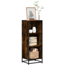 Berkfield Book Cabinet Smoked Oak 40x35x107.5 cm Engineered Wood